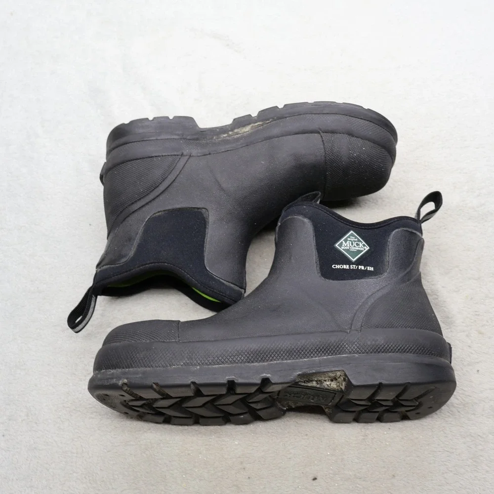 Muck Unisex M6 W7 Work Boots Black Classic Chelsea Ankle Waterproof 070021